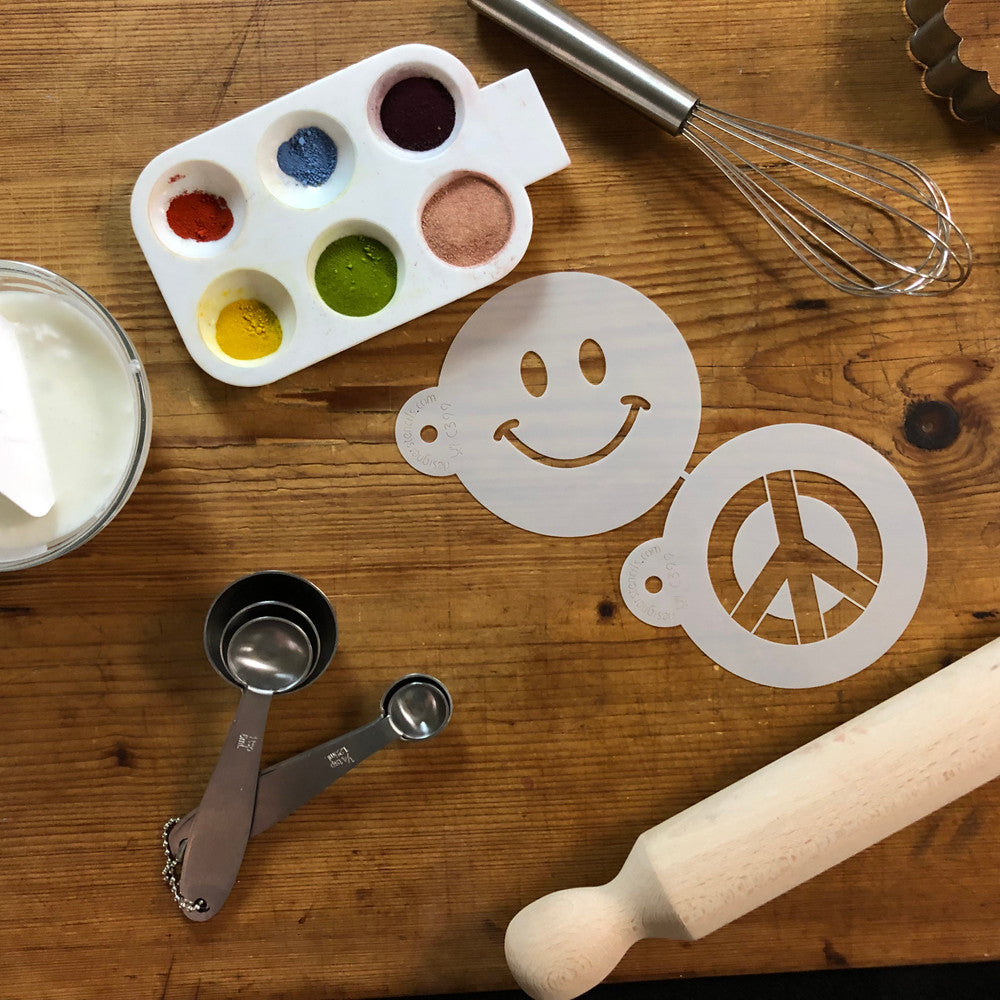 Peace & Happiness Cookie Stencil Set by Designer Stencils