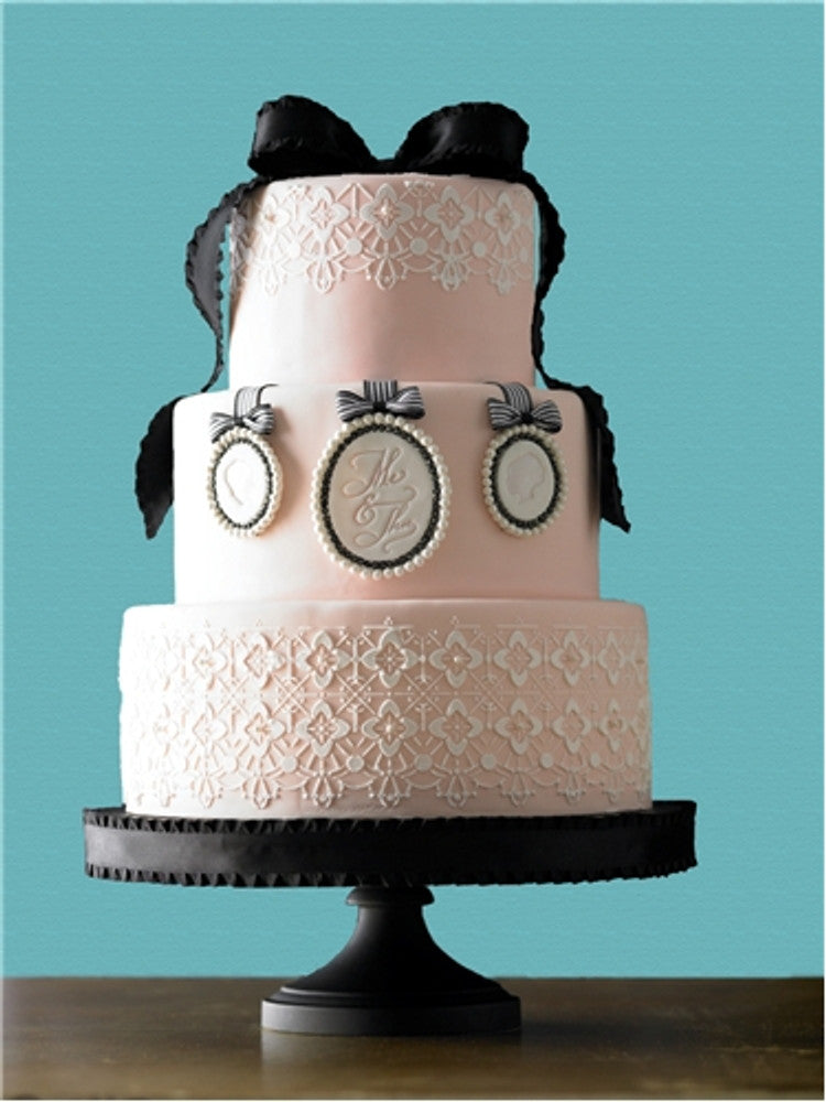 Victorian Crochet Cake and Pie Stencil Top by Designer Stencils Tiered Cake
