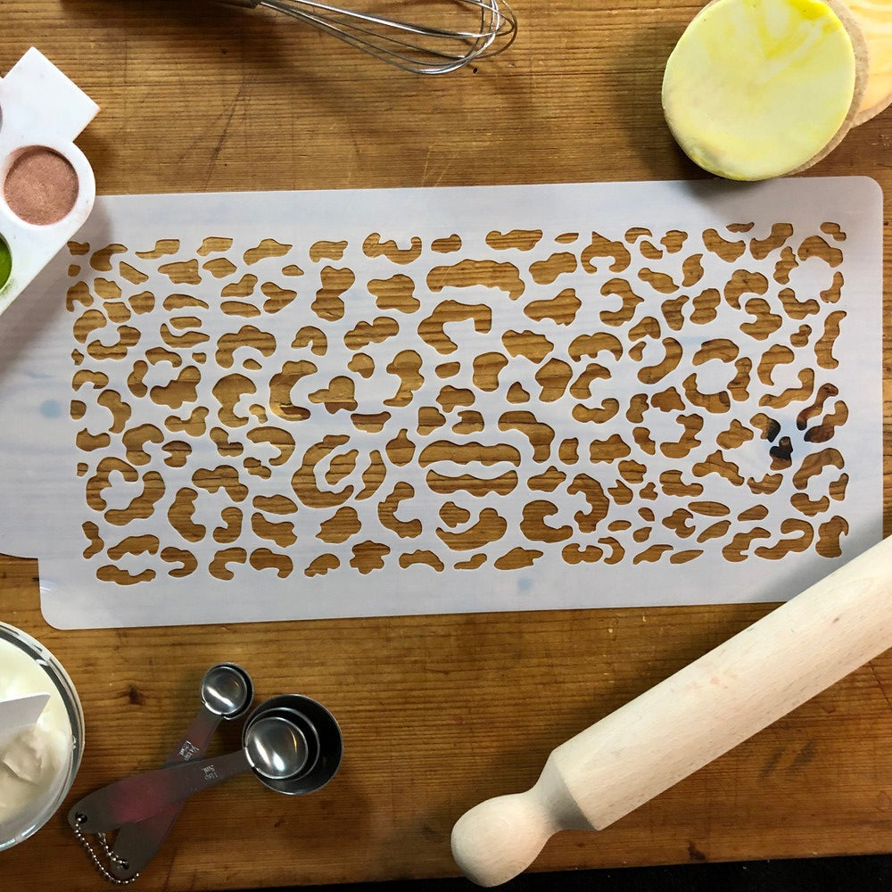 Leopard Skin Cake Stencil Sides by Designer Stencils