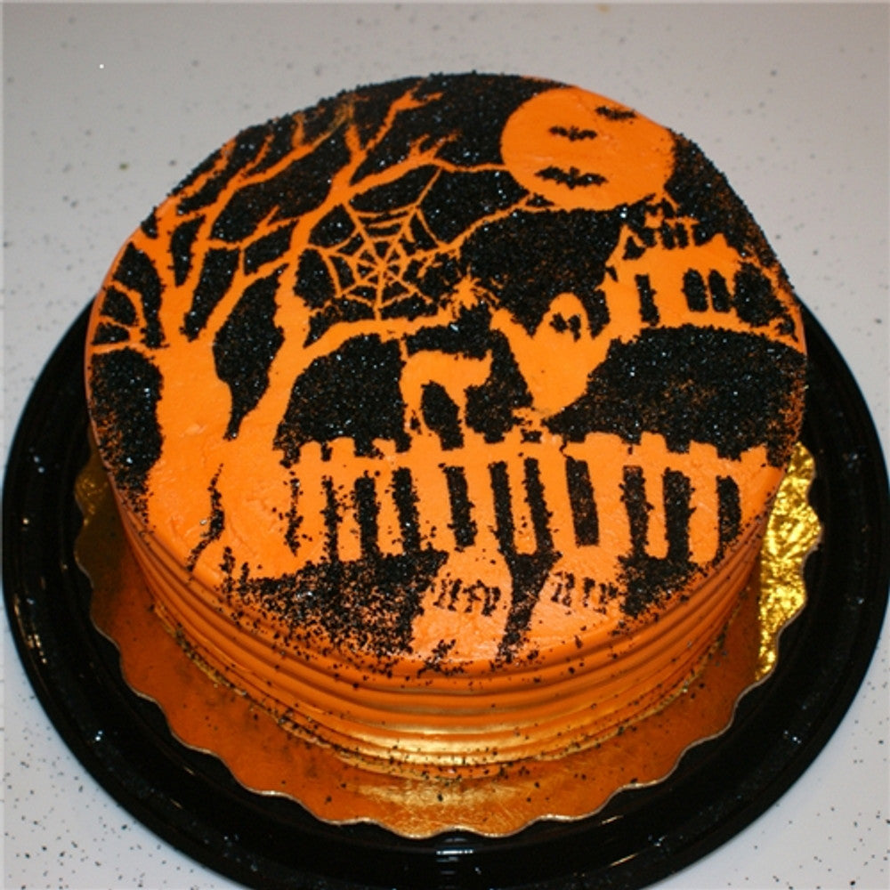 Halloween Fright Cake Stencil Top by Designer Stencils