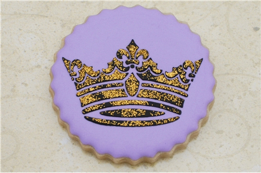 Royal Crowns Round Cookie Stencil Set by Designer Stencils