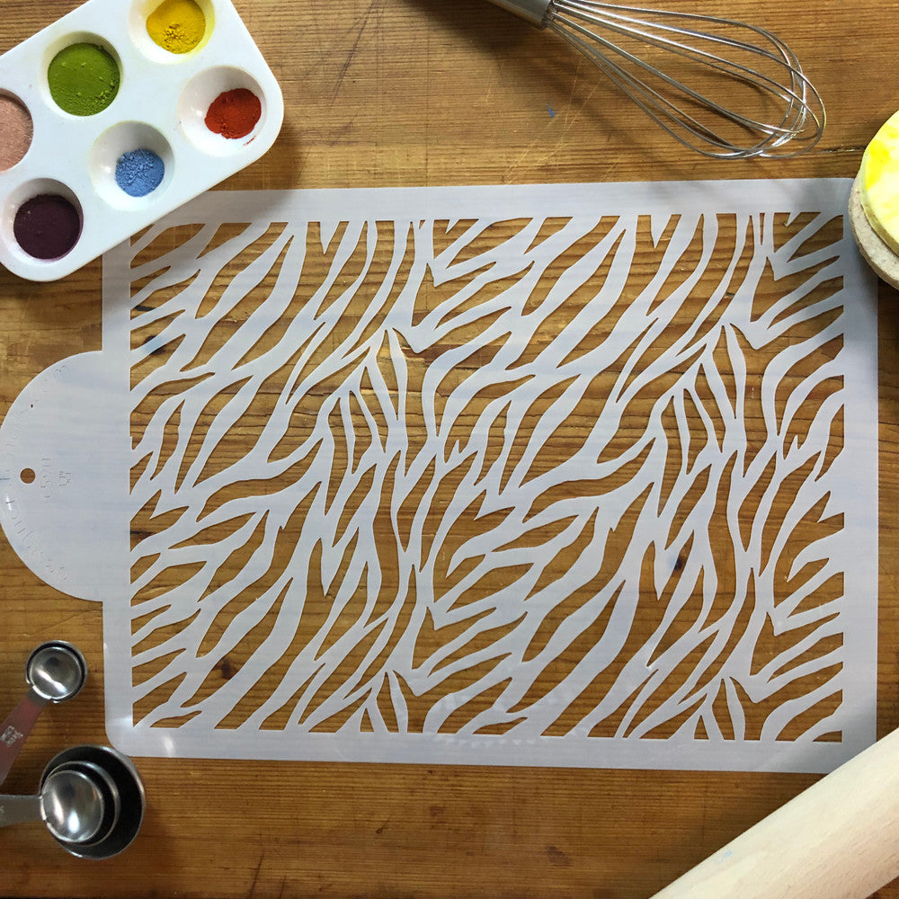 Quarter Sheet Zebra Print Cake Stencil by Designer Stencils