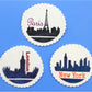 City Skylines Round Cookie Stencil Set by Designer Stencils Cookies