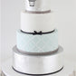 Quatrefoil Outline Cake Cake Stencil Side by Designer Stencils Cake