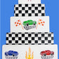 Checkerboard Cake Stencil Side by Designer Stencils Cake