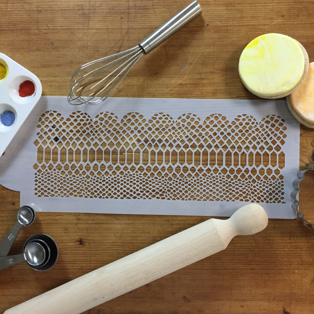 Scalloped Python Stencil by Kerry Vincent and Designer Stencils ...