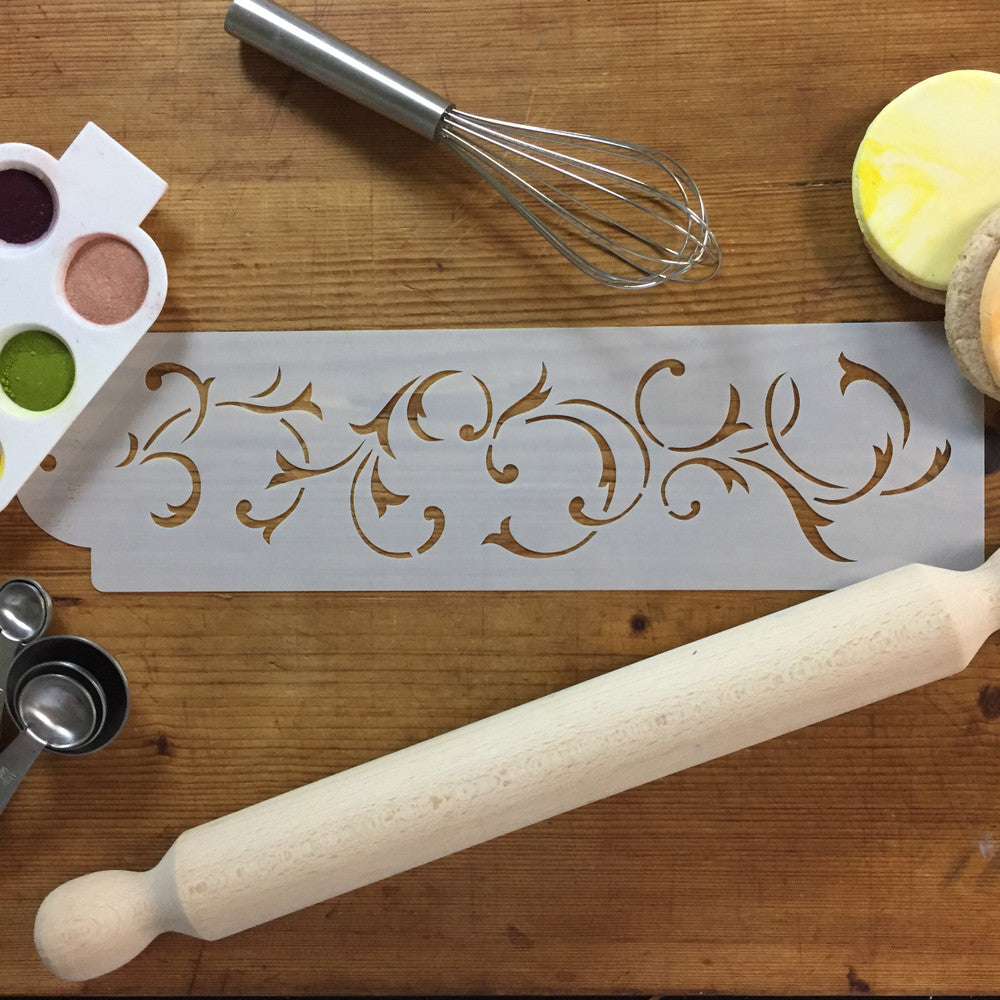 Cake Decorating Stencil: French Swirl - Confection Couture Stencils