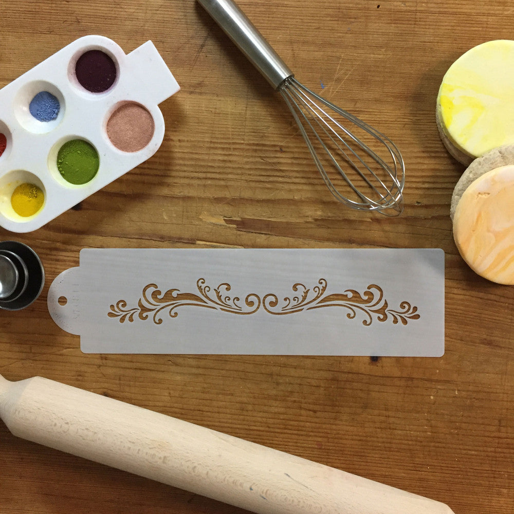 Small Florentine Scroll Stencil for Wedding Cakes - Confection Couture ...