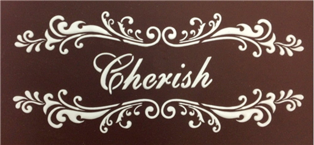 Love and Cherish Cake Stencil Set by Designer Stencils Fondant