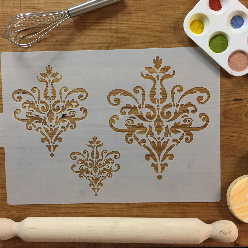 Large Lace Icons Cake Stencil Set by Designer Stencils