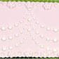 Ella's Pearls Cake Stencil Side by Designer Stencils Fondant Sample