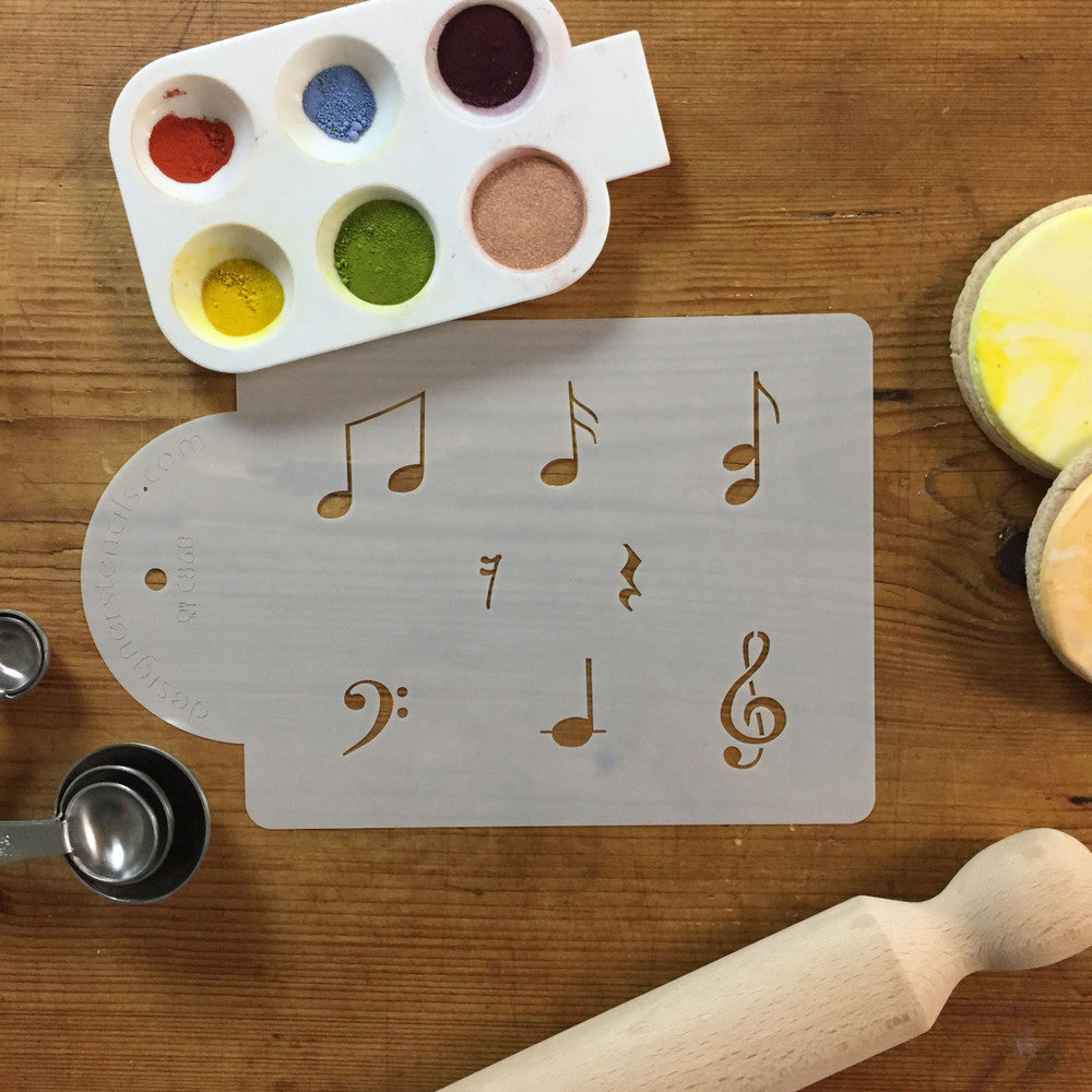 Musical Notes Cookie Stencil by Designer Stencils