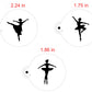 Ballerina Round Cookie Stencil Set by Designer Stencils measurement info