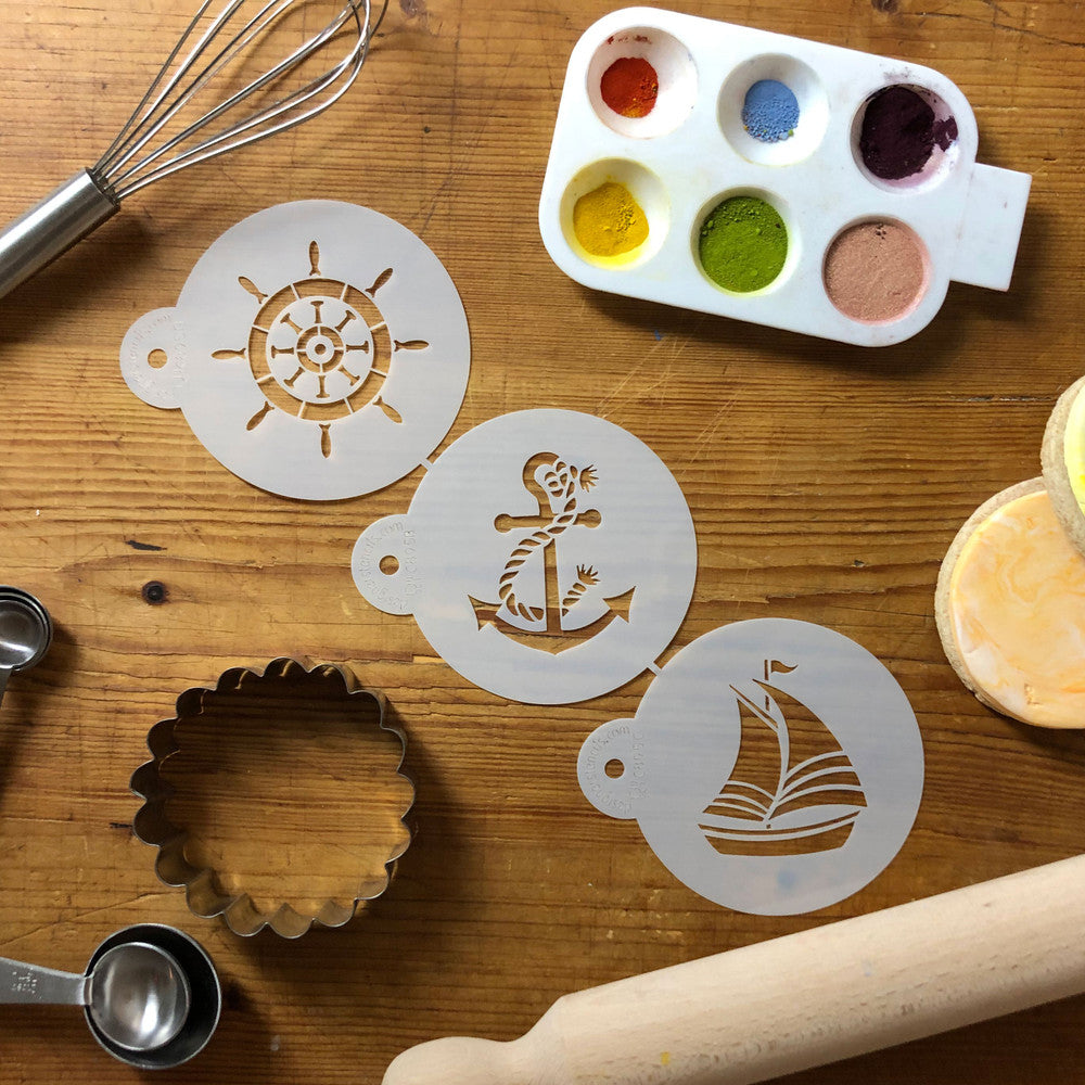 Sailor's Delight Round Cookie Stencil Set by Designer Stencils