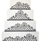 Floral Lace Netting Cake Stencil Side by Designer Stencils Cake