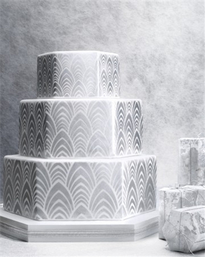 Martha Stewart Wedding Art Deco Cake Stencil Side by Designer Stencils Cake