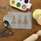 Modern Christmas Trees Cake Stencil Side by Designer Stencils