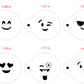 Emojis Cookie or Cupcake Stencil Set by Designer Stencils sizing information Style 1