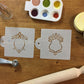 Monogram Shield Cake and Cookie Stencil Set by Designer Stencils