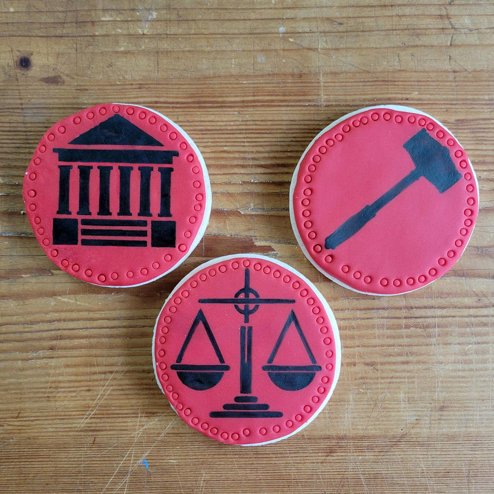 Law and Justice Cookie Stencil Set by Designer Stencils Cookies