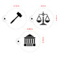Law and Justice Cookie Stencil Set by Designer Stencils Dimensions