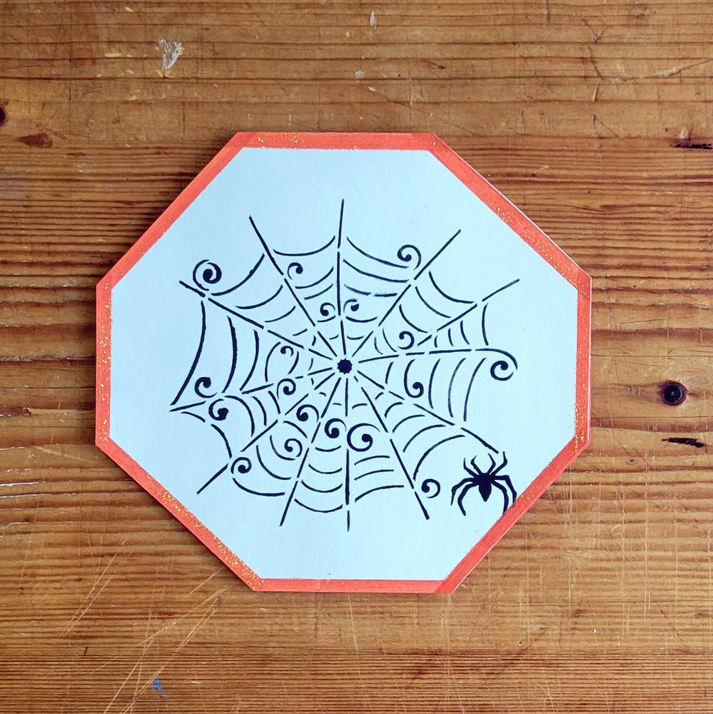 Whimsical Spiderweb Cookie Stencil by Designer Stencils Card