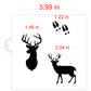 Deer Buck Cookie Stencil by Designer Stencils Dimensions