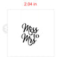 Measurements for Miss to Mrs Cookie Stencil by Designer Stencils