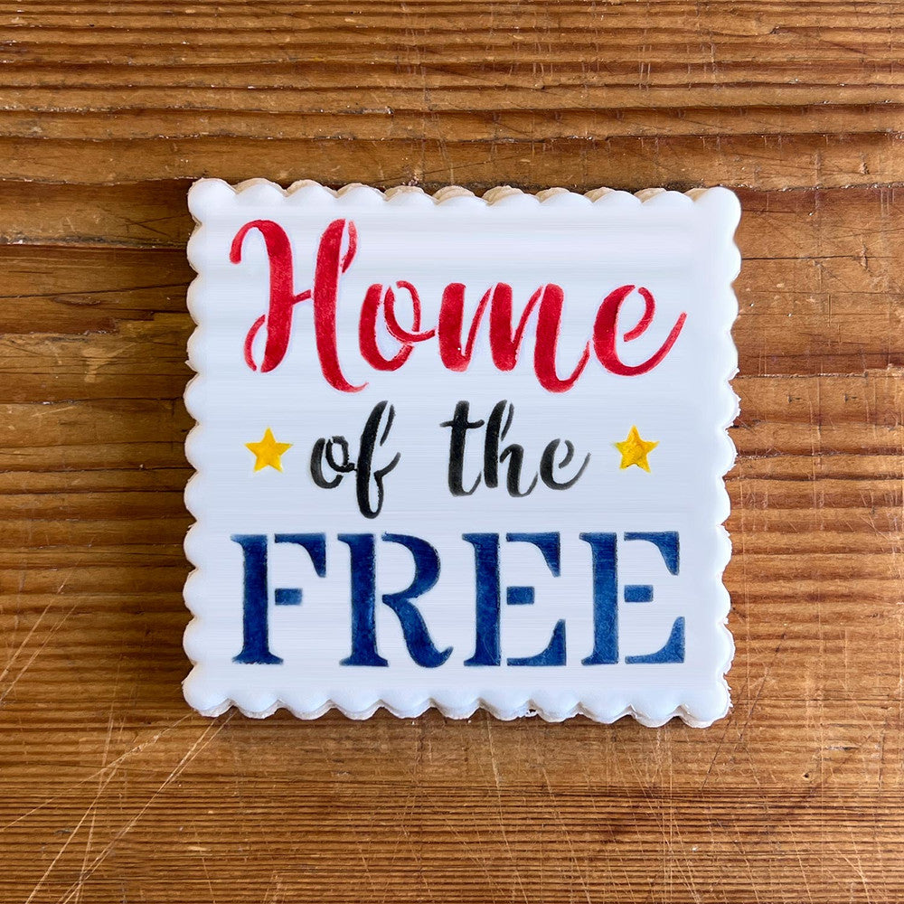 Home of the Free Cookie Stencil by Designer Stencils Cookie