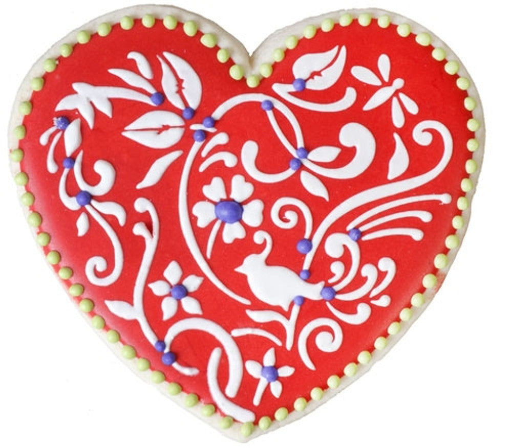 Be My Valentine Heart Shaped Cookie Stencil Set by Designer Stencils