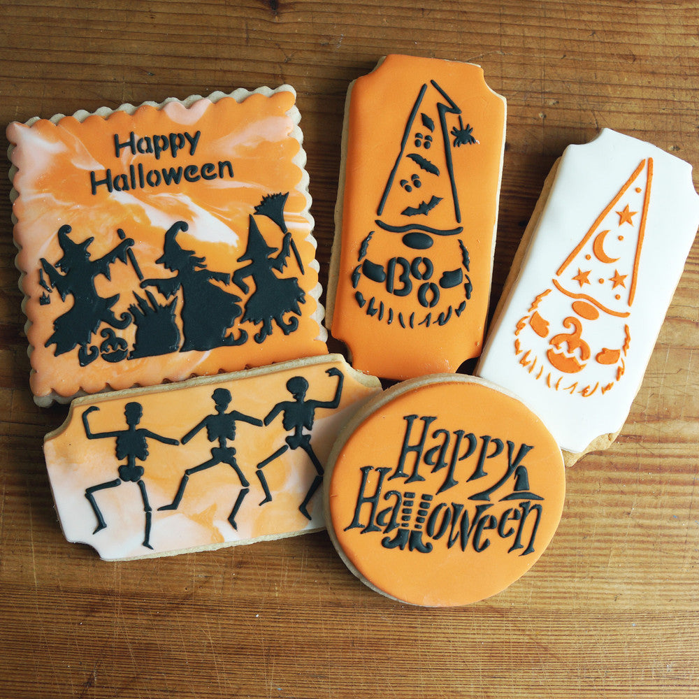 Dancing Skeletons Halloween Cookie Stencil By Designer Stencils Cookies