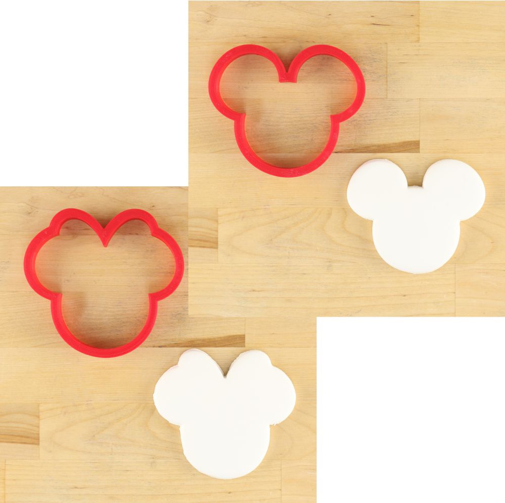 Mickey and Minnie Mouse Shaped Cookie Cutters