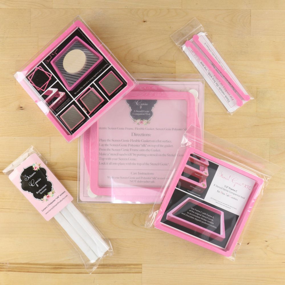 Essential Stencil Genie Kit for Cookie Decorating Confection Couture