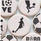Stenciled Girls Soccer Cookies