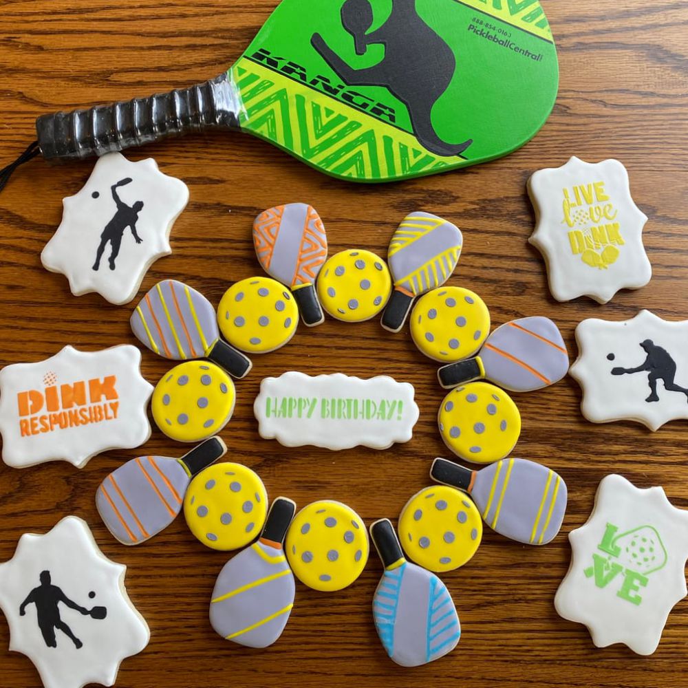 Men's Pickleball Stencil Bundle for Cookie Decorating Confection