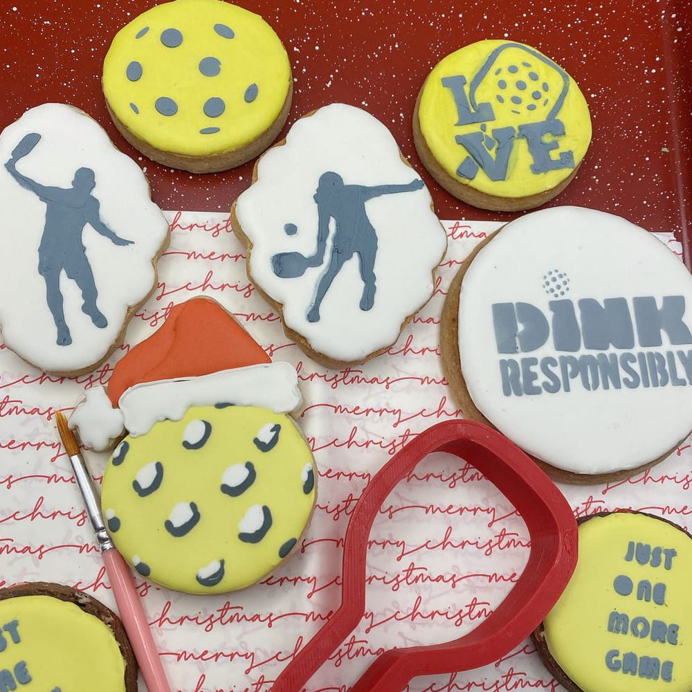Women's Pickleball Stencil Bundle for Cookie Decorating Confection