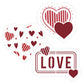 Valentine Hearts Cookie Stencil Bundle