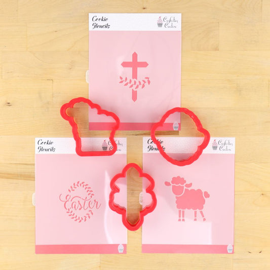 Religious Easter Cookie Stencil Bundle