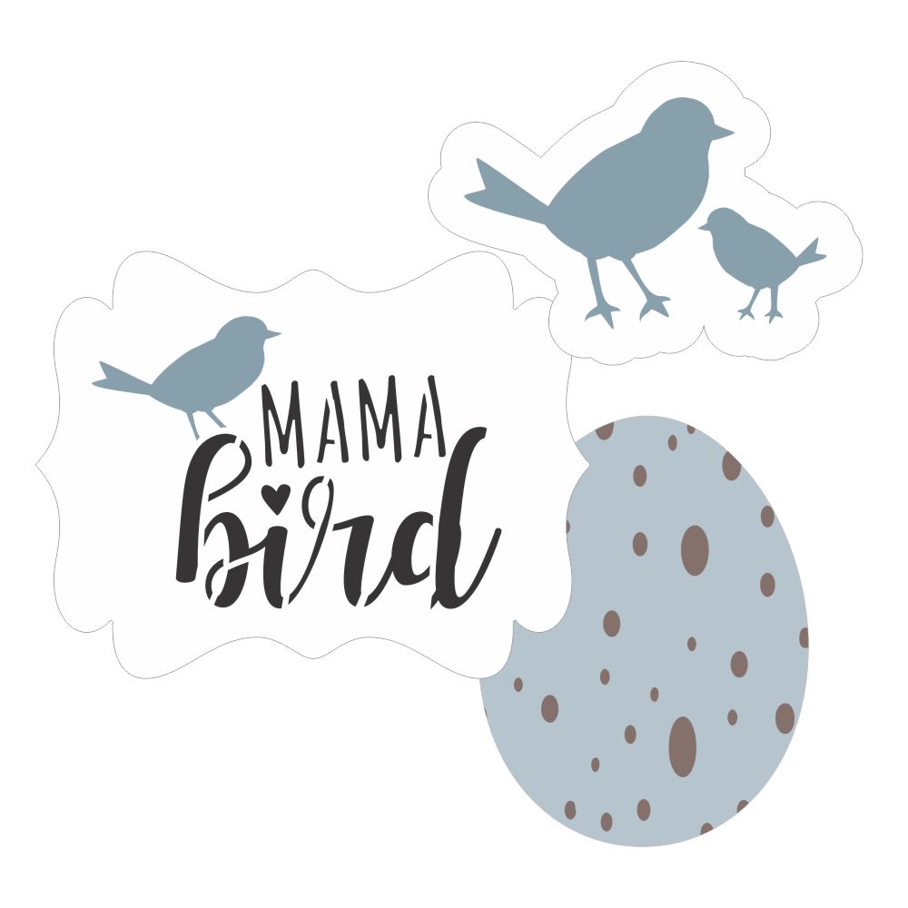 Mama Bird Cookie Stencil Bundle