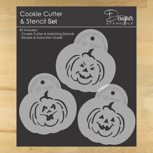 Jack-o-Lantern Stencil Set and Cookie Cutter Set