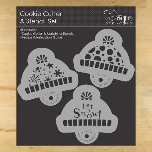 Winter Cap Cookie Stencil and Cutter Set by Designer Stencils