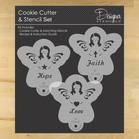 Angel Cookie Stencil and Cutter Set by Designer Stencils