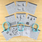 Julia Ushers Deluxe Holiday Snow Globe Project Kit with 10 stencils and 3 cookie cutters 