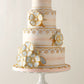 Kerry Vincent's Scalloped Python Cake Stencil Side by Designer Stencils Tiered Cake