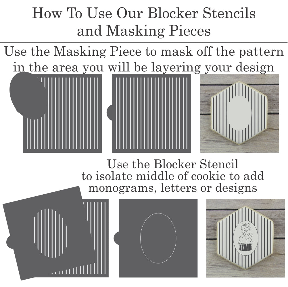 Oval Blocker Stencils for Cookies