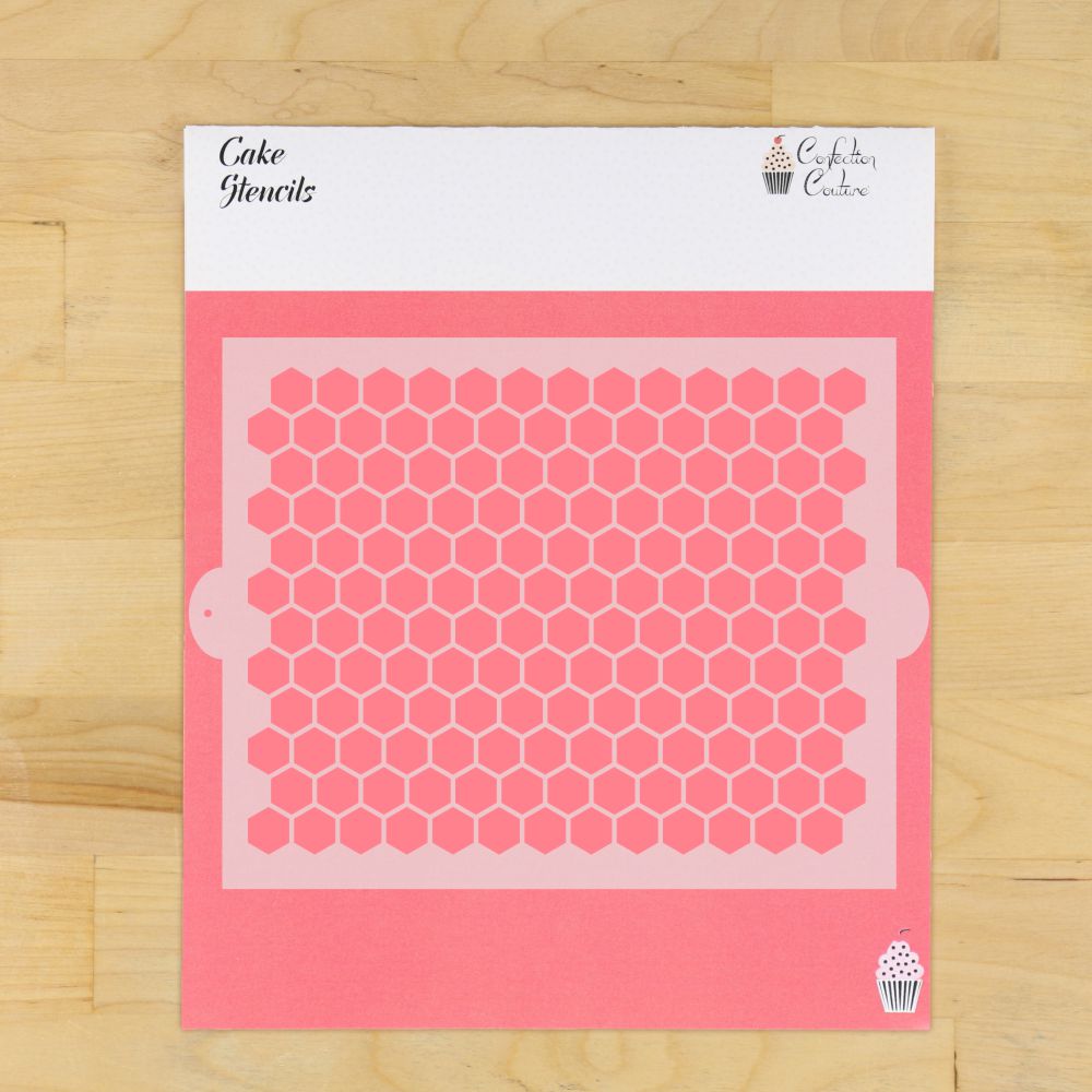 Honeycomb Designer Stencil for Cakes – Confection Couture Stencils