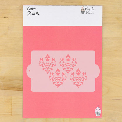 Palermo Damask Cake Side Stencil for small cakes