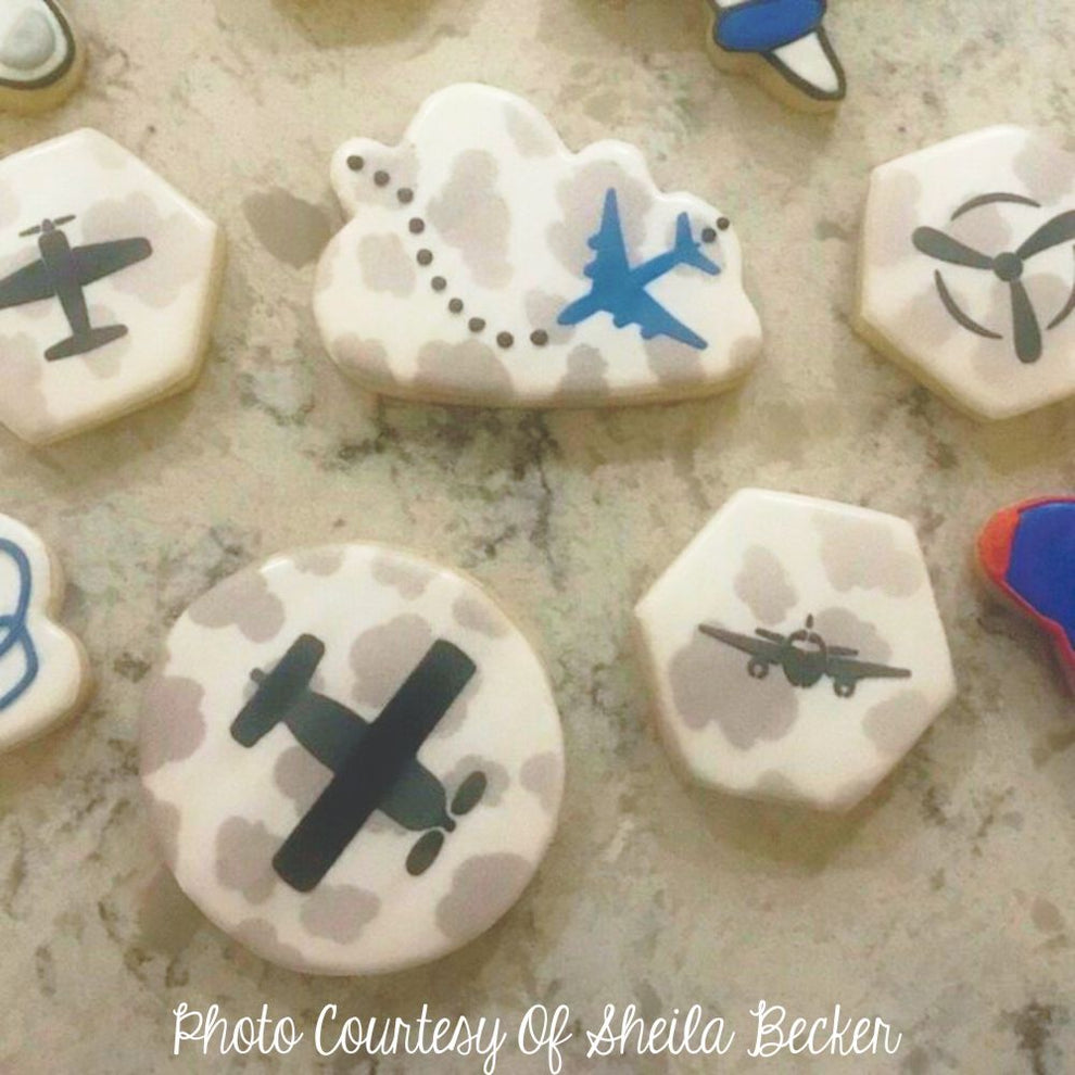Clouds Stencil for Cookies - Confection Couture Stencils