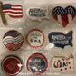 Patriotic cookies by Linda Allen using Patriotic words cookie stencils by confection couture