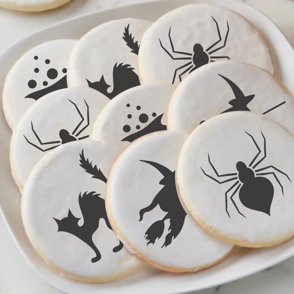 Spooktacular Halloween Cookie Stencil